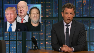 Seth Meyers calls out “<em></em>powerful, predatory”<em></em> men and the system that sustains them on <i>Late Night</i>